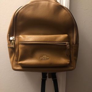 Brown Coach Leather Backpack